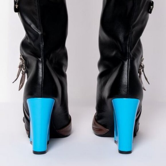 SERVING IT UP  !  MULTI COLORED CHUNKY BOOTIE ( BRAND NEW !!!!!!!! ) - Picture 3 of 7